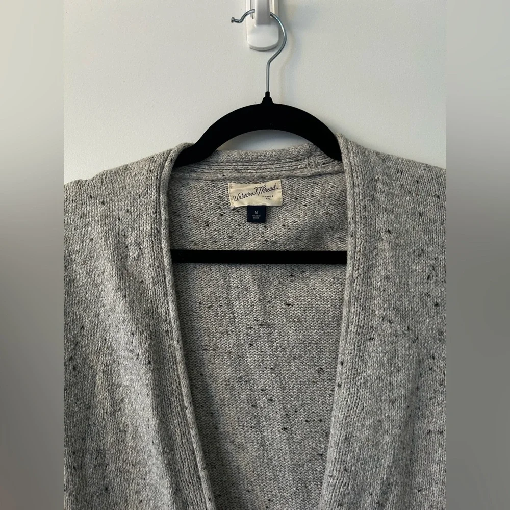 Universal Thread Speckled Gray Knit Oversized Cardigan - Picture 8 of 8